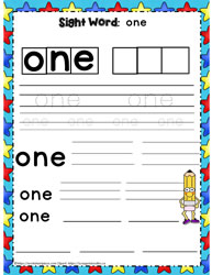 Sight Word one
